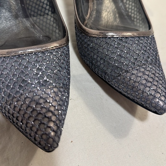 Adrianna Papell Women's Lois Gunmetal Honeycomb Silver Dress PumpNew in Box - Picture 3 of 10